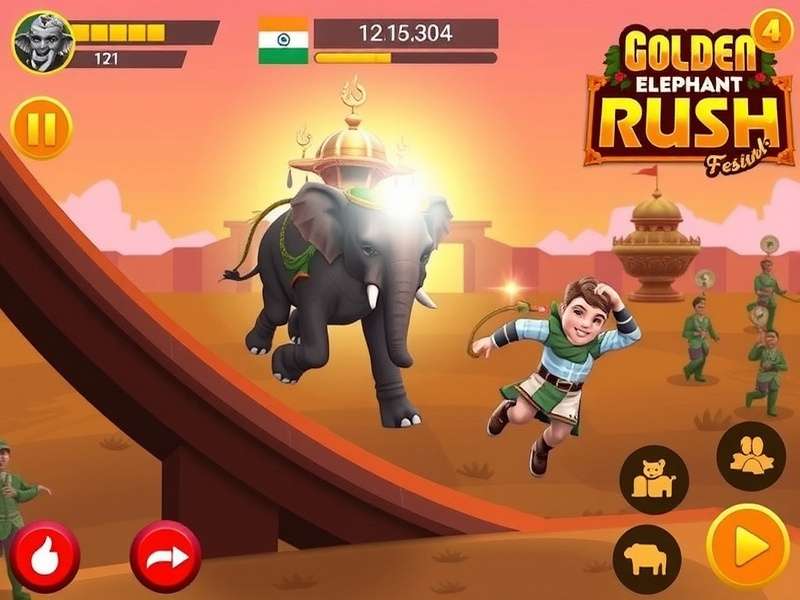 Golden Elephant Rush Gameplay Screenshot